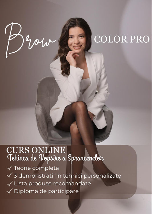 Curs online Brow Color PRO, tehnica de vopsire a sprâncenelor, cu Roxana Ștefan